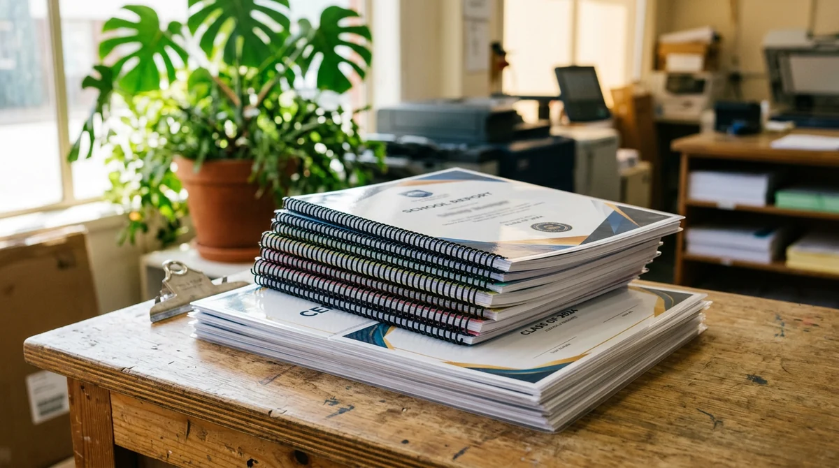 Printing, copying, binding and laminating service desk