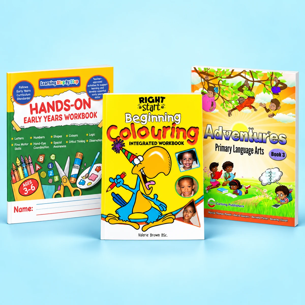 Hands-On Early Years Workbook, Right Start Beginning Colouring Integrated Workbook and Adventures Primary Language Arts Book 3