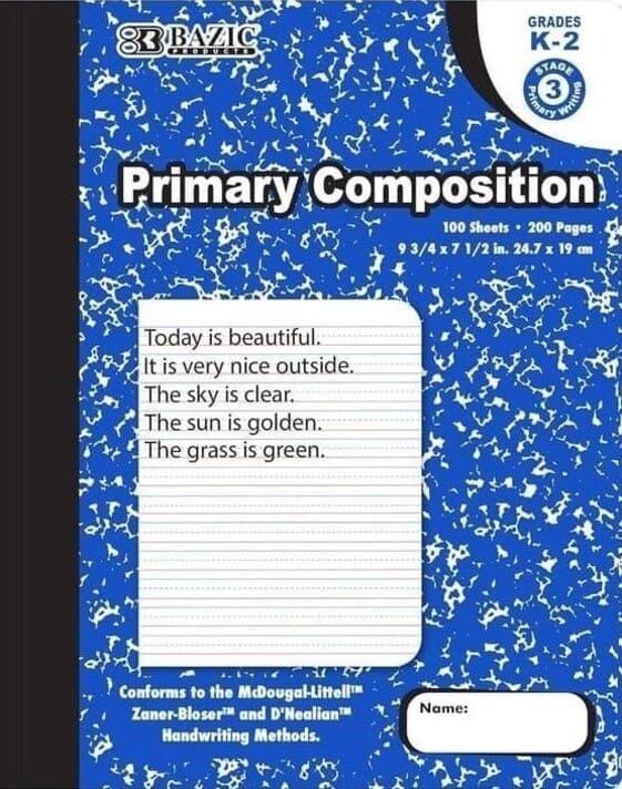 BAZIC Primary Composition Double Line Book